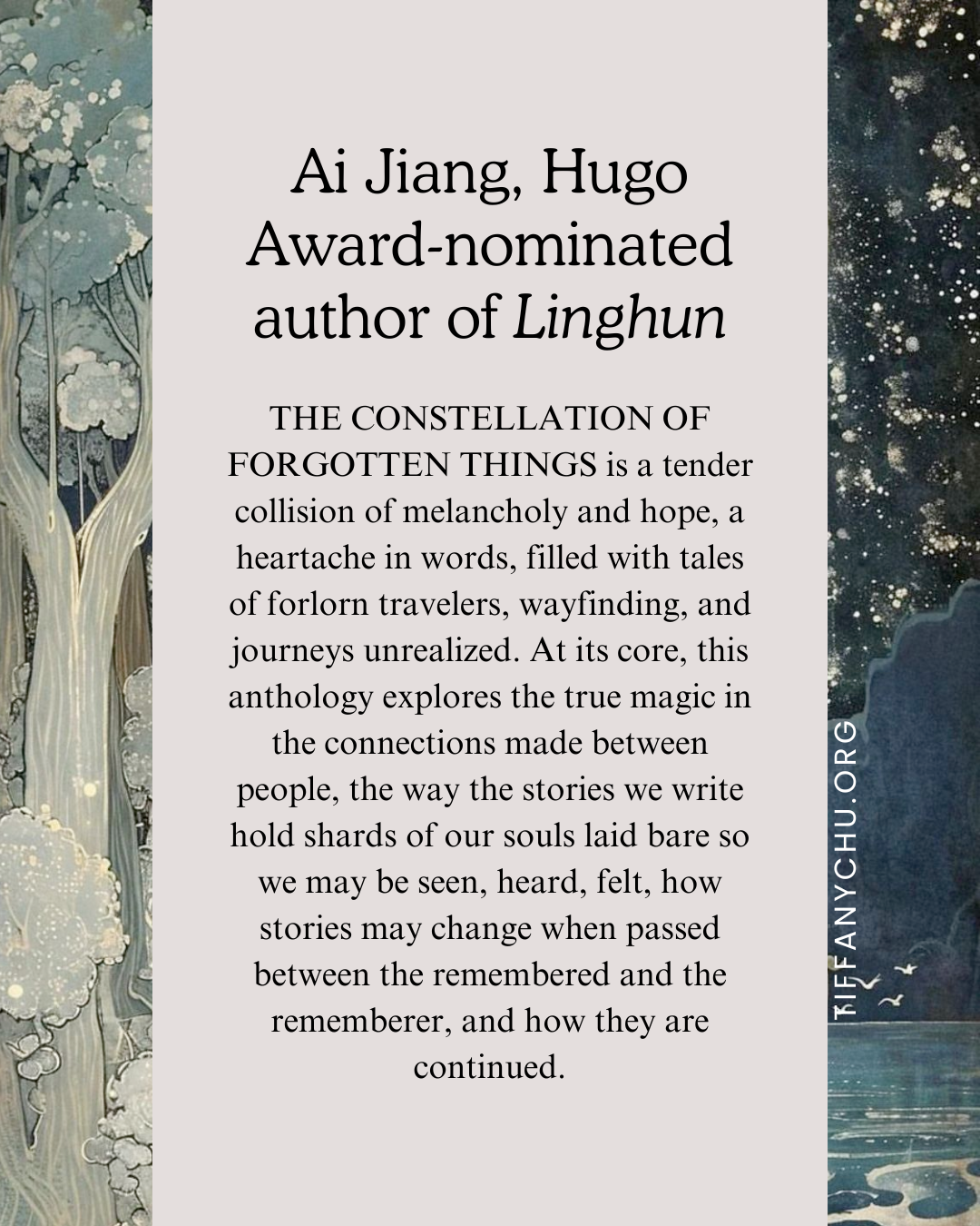 Got the first blurbs from Ai Jiang and Heidi Wong for my upcoming book, and I’m in tears.