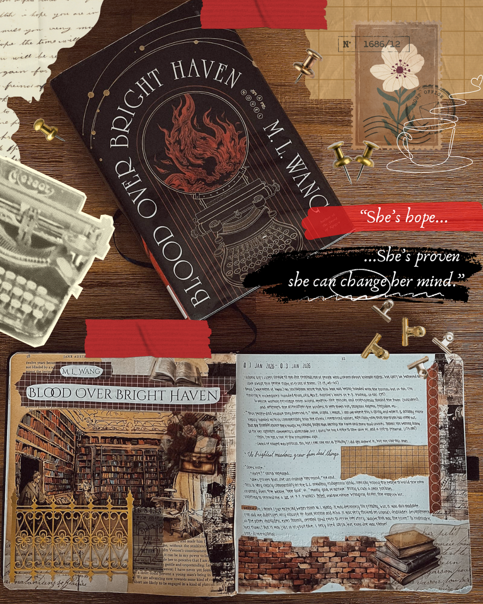 My first completed book of 2026: Blood Over Bright Haven, by M.L. Wang